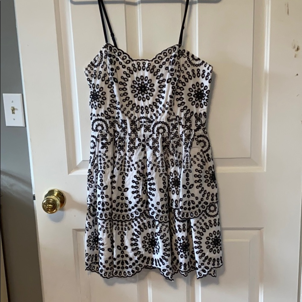 Black and white floral dress